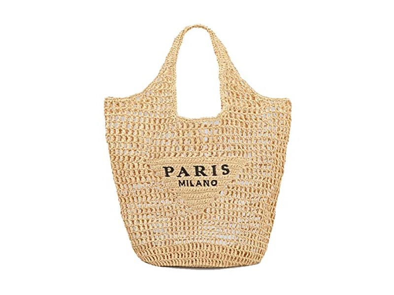 Bolsa de Praia de Palha Personalizada Estilo Boho com Alça Elegante