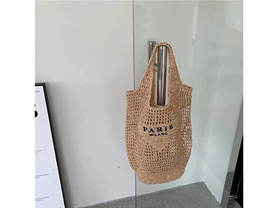 Bolsa de Praia de Palha Personalizada Estilo Boho com Alça Elegante