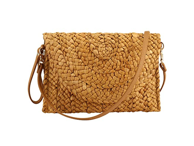 Bolsas de Palha Personalizadas Estilo Caixa Moda Natural Coreana Mini Tote Étnica