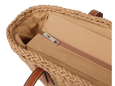 Bolsa de Palha Dramática Chop Bagging Boho Designer Infantil Bolsa Grande 2 Pacotes