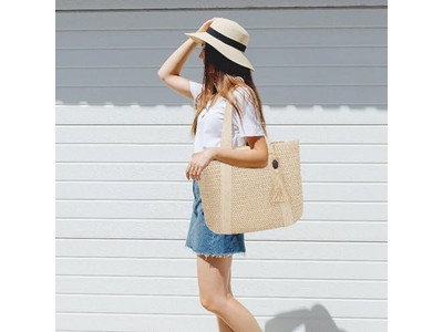 Bolsa Grande de Palha com Franja Verão Bolsa Tote de Luxo para Meninas Fabricantes
