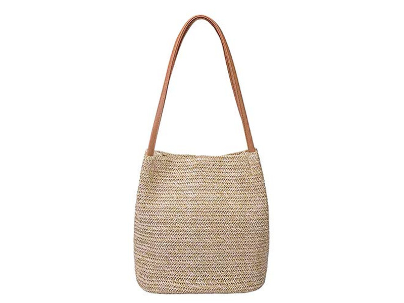 Bolsa de Palha Natural Plástico Abóbora Arco-íris Bolsa Redonda Algas Pequena 1 Peça