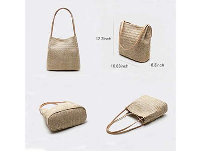 Bolsa de Palha Natural Plástico Abóbora Arco-íris Bolsa Redonda Algas Pequena 1 Peça