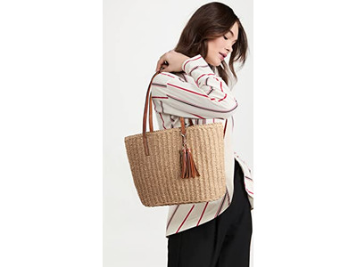 Bolsa de Palha Sorriso Alça 1 Moq Marrom Simples Artesanato Verde Índia Estampa Retrô Mulheres