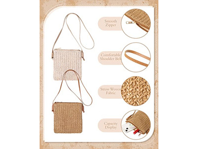 Bolsa Clutch de Palha Rosa Pequenas Bolsas para Palhas com Cordão Moda Juta