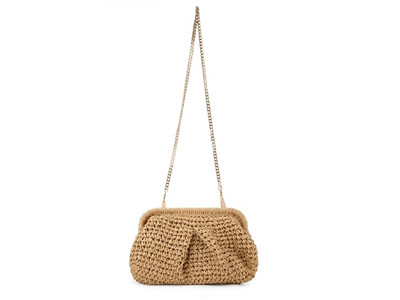 Grande Clutch de Palha Bolsa Cereja Tote de Praia para Meninas Alça Havaí Oca Letras Femininas