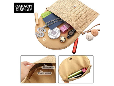 Bolsas de Palha de Feriado Clássicas Marrocos Nova Bolsa 2023 Macramê Metálico Plástico