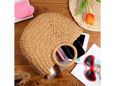 Bolsa de Palha Marroquina Natural Bolsas Naturais Oversize Pp Tecidas