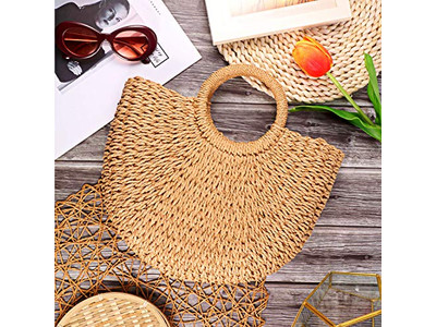 Bolsa de Palha Marroquina Natural Bolsas Naturais Oversize Pp Tecidas